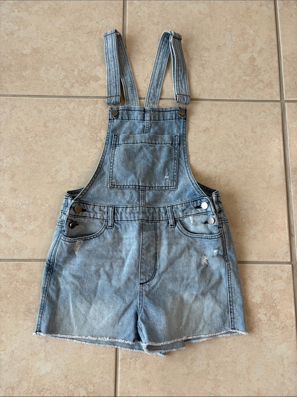 Jean short overalls